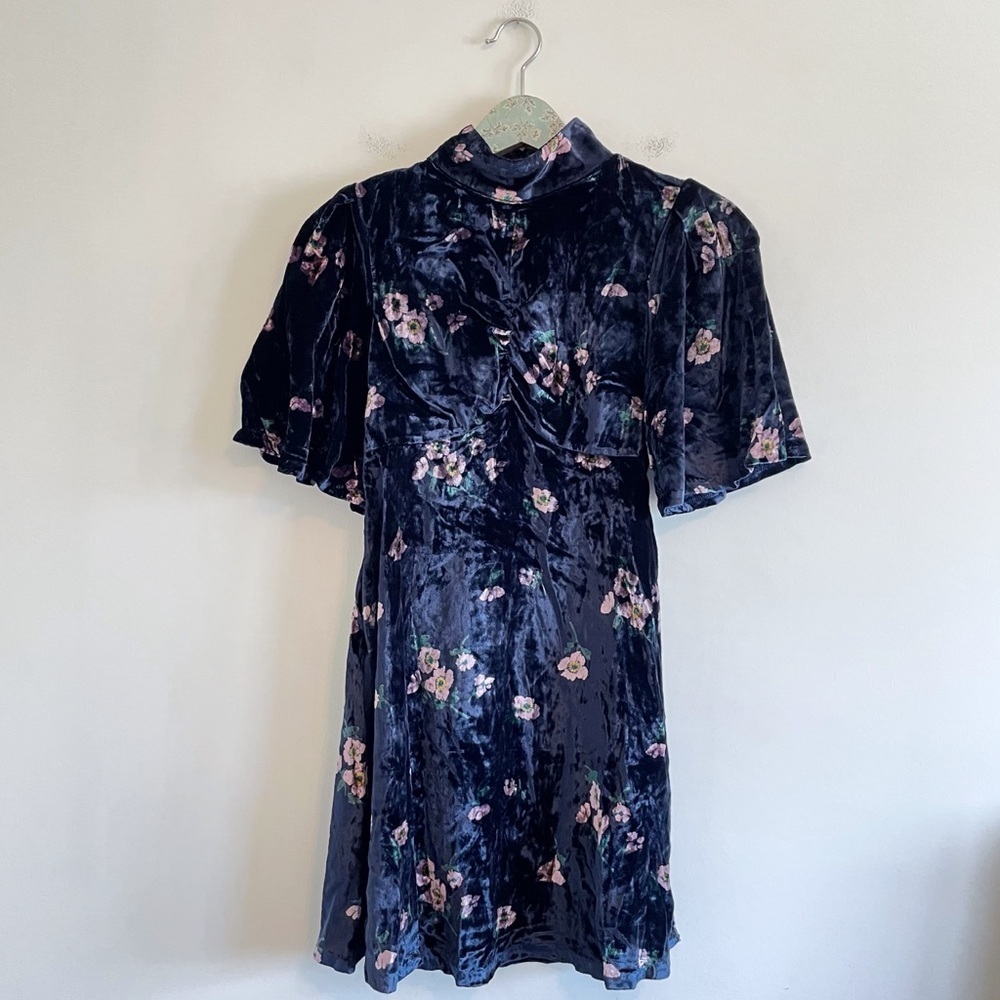 NWT Free People Be My Baby Velvet Mini Dress